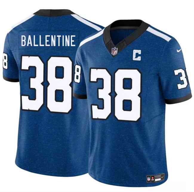 Men's Indianapolis Colts #38 Corey Ballentine Blue 2025 F.U.S.E. Throwback Vapor Limited Stitched Football Jersey
